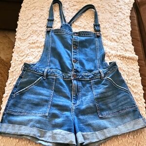 Hollister Denim Short Overalls